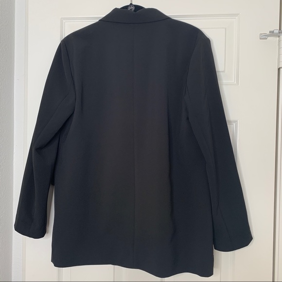 Reformation Jenner Black Double-Breasted Boyfriend Blazer - Picture 6 of 8